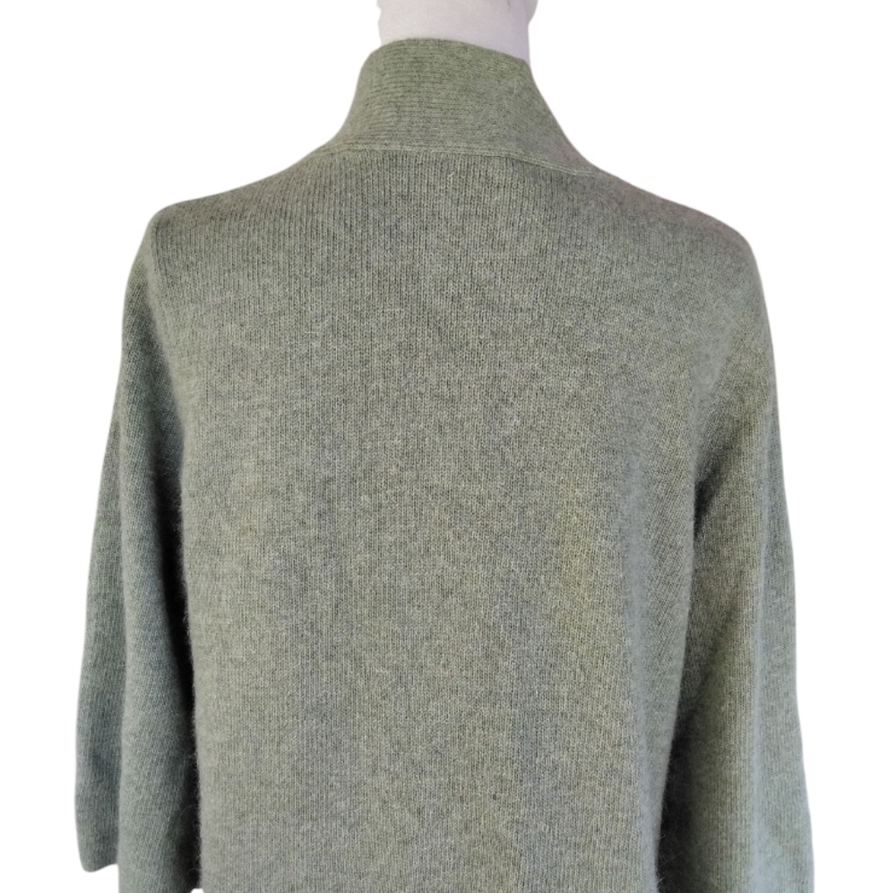 Tweeds Sage Green Single Button Wool Angora Blend Cardigan Size Large - Picture 5 of 8